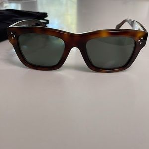 Celine Polarized Tortoise Sunglasses Wayfarer Style